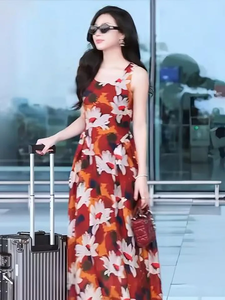 Váy hoa hai dây dáng dài VA1626 – P'ranis